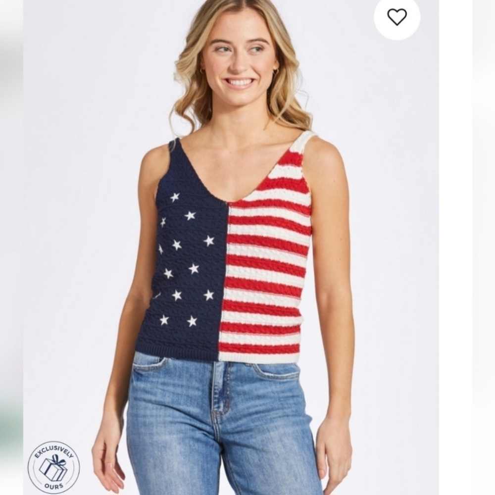 Flag sweater tank